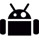 Logo, smartphone, technology, Operative System, logotype, cellphone, software Black icon