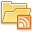 Rss, subscribe, feed, Folder Khaki icon