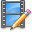 Edit, write, writing, film, movie, video DimGray icon