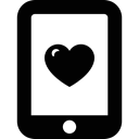 loving, love, Lovers, Technological, smartphone, technology Black icon