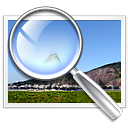 image, Find, Kview, search, seek, zoom, pic, magnifying glass, picture, photo CornflowerBlue icon