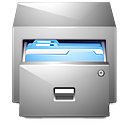 document, kfm, File, Drawer, Folder, paper DarkGray icon
