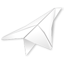 Folder, paper plane, outbox, Folded Black icon