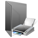 Folder, printer, Print Black icon