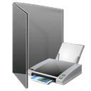 Folder, printer, Print Gray icon