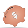 piggybank, Cash, Currency, savings, Money, coin, Diagram DarkSalmon icon