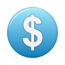 Cash, Currency, Blue, Dollar, coin, Money SteelBlue icon