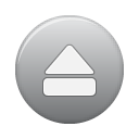 Eject, grey, button Silver icon