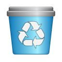 recycle, Bin SteelBlue icon