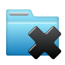 Folder, remove, Del, delete SkyBlue icon