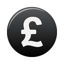 Cash, pound, Money, coin, Black, Currency DarkSlateGray icon