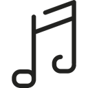 Multimedia Option, music note, music, music player, Quaver, musical Black icon