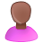 Bald, Human, people, woman, Account, pink, user, person, profile, member, Black, Female Violet icon
