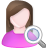 seek, profile, member, people, search, person, Account, user, Find, Female, Human, woman DarkOliveGreen icon