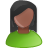 person, Black, Account, Female, green, user, woman, profile, Human, member, people DarkSlateGray icon