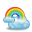 Rainbow, Cloud, weather, Only, climate Black icon