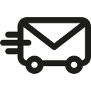 packing, envelope, mail, Shipping, transport, Delivery Truck, urgent Black icon