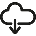 technology, Down Arrows, Cloud storage, Downloading, Clouds, Cloud computing Black icon