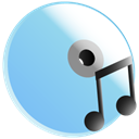 save, Disk, disc, music SkyBlue icon