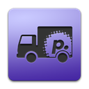 Transmit, purple LightSteelBlue icon