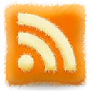 subscribe, Rss, feed, furry, Cushion DarkOrange icon
