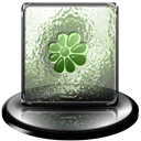 icq, green, Classic, Messenger Black icon