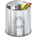 Full, old, trash can Black icon