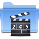 video, Folder CornflowerBlue icon