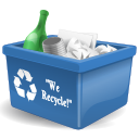 new, Full, trash can SteelBlue icon