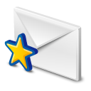 mail, gmail, envelop, Email, stared, Message, Letter Black icon