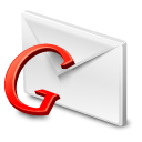 red, gmail Black icon