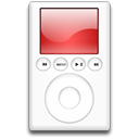 mp3 player, red, ipod Black icon