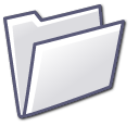 Folder, gray, open Gainsboro icon