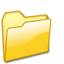 yellow, Closed, Folder Black icon