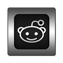 square, Logo, Reddit Black icon