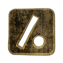 Dot, Slash, Logo, square DarkOliveGreen icon