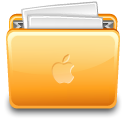document, Folder, with, File, paper, Apple Khaki icon