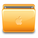 Apple, Folder Khaki icon