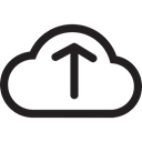 Clouds, technology, Cloud storage, Cloud computing, uploading, up arrow Black icon