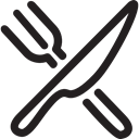 Knife, Knives, tool, Restaurant, Fork Black icon