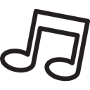 musical note, music, sing, song, music player Black icon