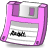 pink, save, Floppy Violet icon