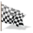 flag, Finish, Checkered, Goal, complete Black icon