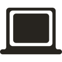 monitor, computing, portable, screen, technology, Computer Black icon