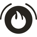 Circle, Firefighting, Flame, firefighter Black icon
