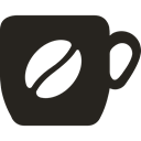 tea, Coffee Shop, food, mug, breakfast, hot drink Black icon