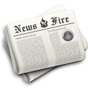 News newspaper hot fire, Newsfire Silver icon