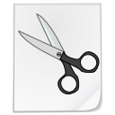 File, paper, scissors, document, Cut, Editcut WhiteSmoke icon