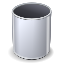Empty, trash can, Blank Silver icon