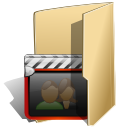 Folder, movie, film, video BurlyWood icon